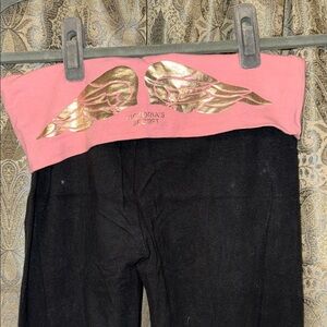 Victoria's Secret Leggings with Pink and Gold Accents